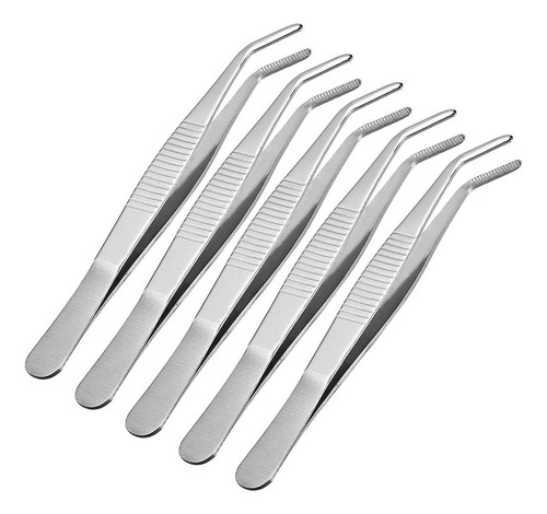 Pinzas De Acero Inoxidable De 5 Pcs 5 Pcs Con Punta Dentada