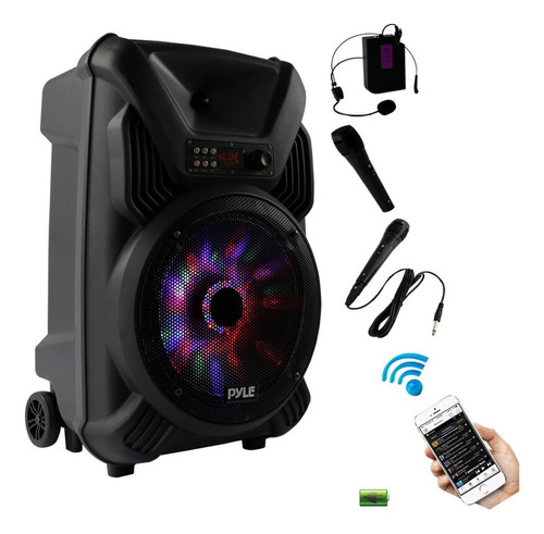Pyle Bafle Portatil Pphp126wmu Fm Usb Mic Bluetooth