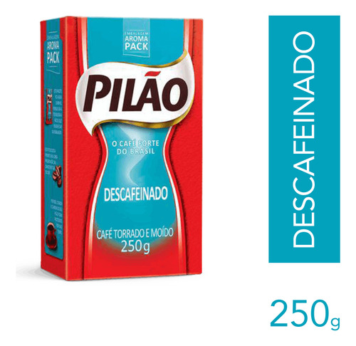 Café Pilão Torrado E Moído Descafeinado Vácuo 250g