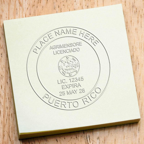 Land Surveyor Seal Para Puerto Rico Red Soft Sello Bolsillo