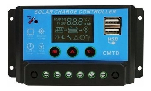 Regulador De Voltaje 20amp Con Display Para Paneles Solares