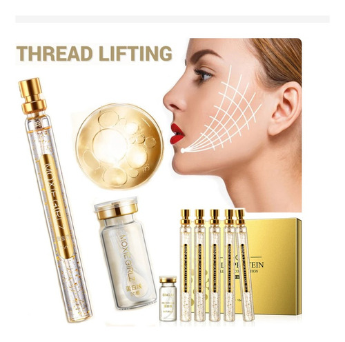 12 Hilos De Colágeno Con Activador Serum Gold 24k Original