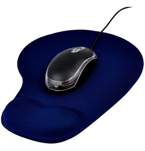 Tapete Mousepad Con Almohadilla De Gel Color Azul Marino