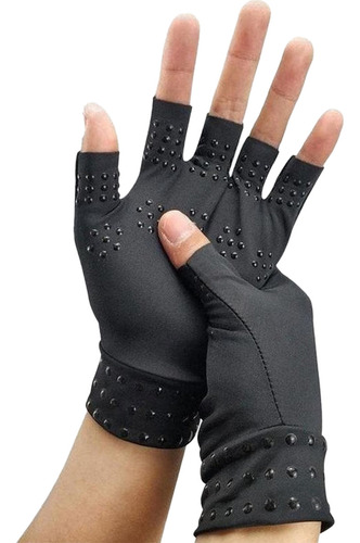 1 Par Guantes De Terapia Magnética Sin Dedos Para Artriti