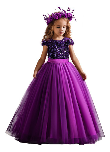 Vestido De Princesa Brillante Para Niña, Fiesta De Cumpleaño