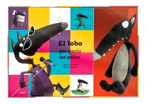  Cofre El Lobo Queria Ser Artista -auzou - Libro + Peluche