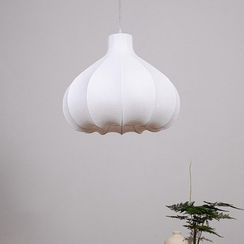 Lámpara De Techo Con Pantalla De Seda Estilo Luces Blancas