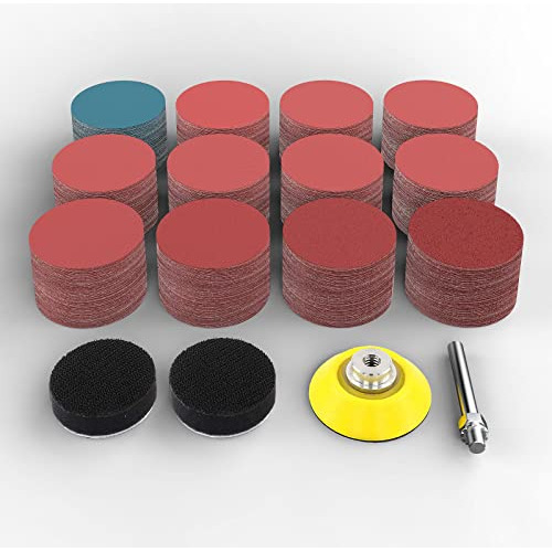 300pcs Sanding Discs Pad Kit, 2 Inch Hook And Loop Sand...