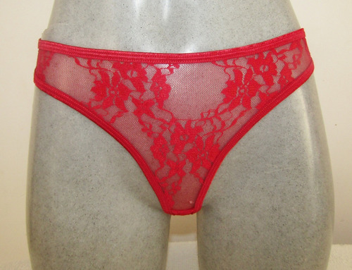 Tanga De Encaje Con Anillo Transparente
