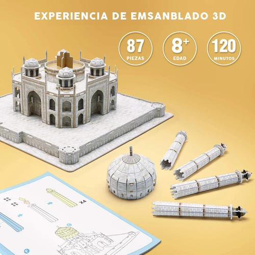 Puzzle 3d Taj Mahal India - Cubicfun National Geographic