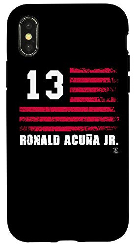 Funda Para iPhone X/xs Ronald Acuna Jr Vintage Flag Plastico