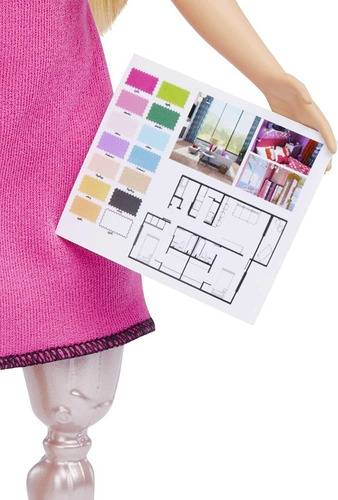 Imagem 6 de 8 de Barbie Interior Designer 2022 Arquiteta Perna Mecânica