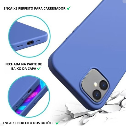 Capa Capinha Silicone Case Aveludada Compatível iPhone 13pro