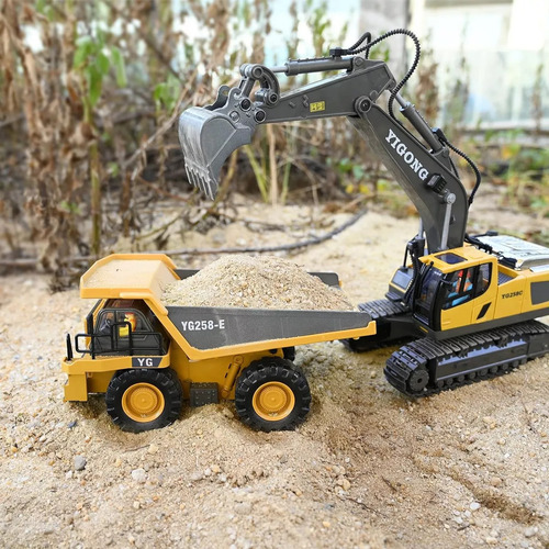 1:24 9ch Vehículo De Camión Volquete Aleación Rc Color Naran