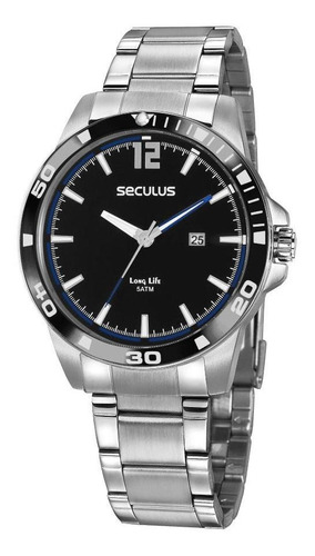 Relógio Masculino Seculus 20790g0svna3 45mm Aço Prata