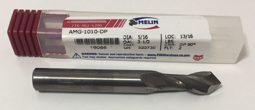 Broca 5/16 , 2 Flute, 90° Point Angle, Solid Carb - Melin