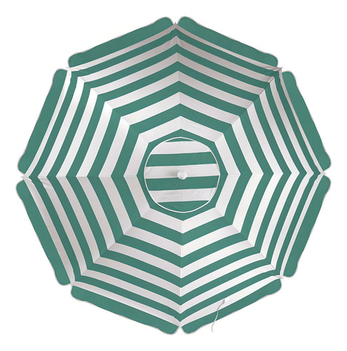 Sombrilla articulada de aluminio grande para piscina, 260 cm, a rayas, color verde