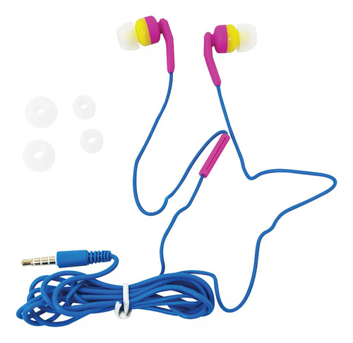 Audifonos Con Microfono Fashionable Rosa/azul Ihip Ipfash-3