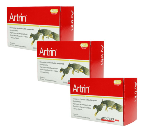 Artrin Condoprotector Perro Palatable 90 Comprimidos/3 Cajas