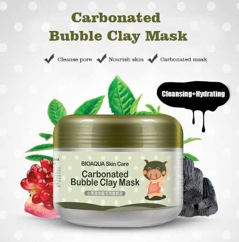 Mascarilla facial para piel Bioaqua Carbonated Bubble Clay Mask 100g