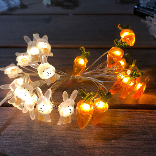 Luces Led Con Forma De Conejo De Pascua, 30 Luces, Batería D