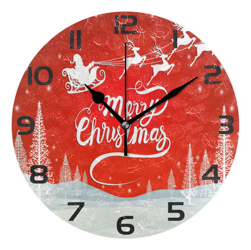 Alaza Reloj De Pared De Trineo De Papá Noel De Navidad, Si.