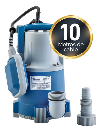Imagen 2 de 10 de Bomba Desagote Agua Limpia Motorarg Sap 0.5 Hp