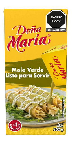 4 Mole Doña María Verde Listo Para Servir 360 Gr C/u