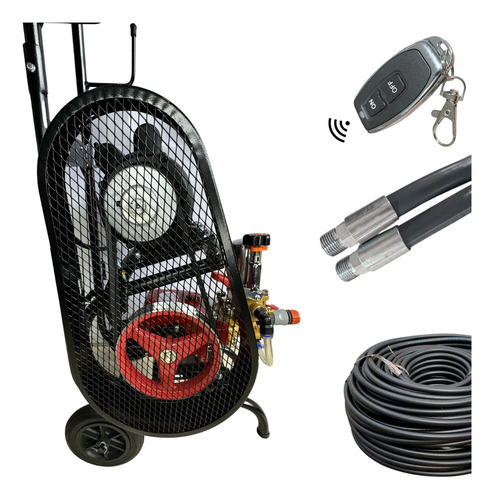 Bomba De Lava Jato Motor Mono 2cv 15m C/ Controle E Carrinho