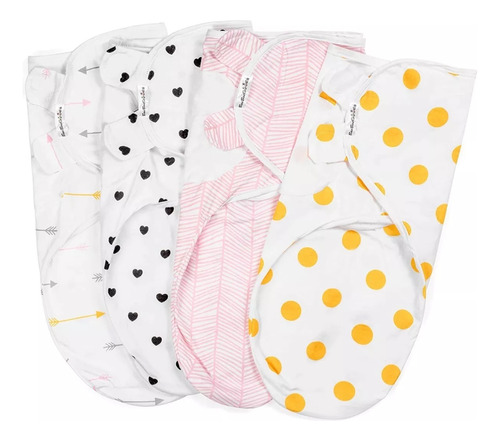 Baby Swaddle Wrap Envoltura Recién Nacidos 4 Unidades