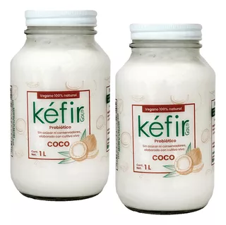 Kefir Probióticos Natural Coco 2 Pack 2 Litros