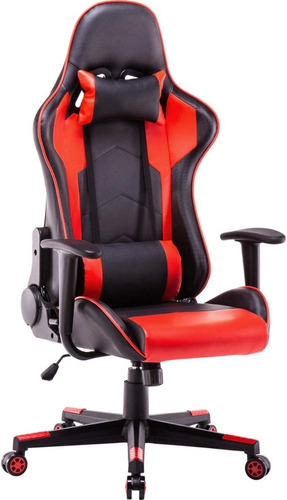 Silla Gamer Escritorio Polar Aurora Roja Ergonómica 136 Kg