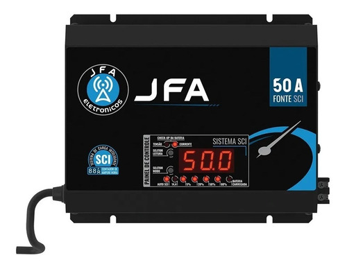 Fonte E Carregador Jfa 50a Automotiva Slim Sci Bivolt Full