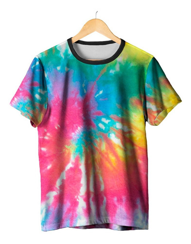 Camiseta Tie Dye Psicodélico Hype Hippie Vibes Colors Summer