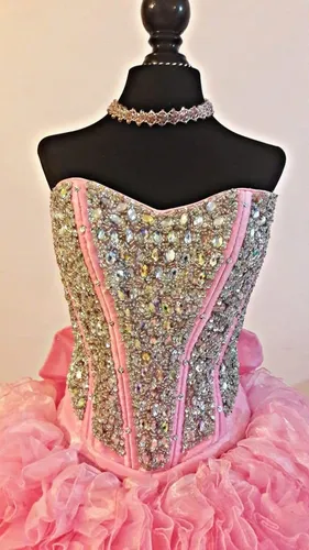 Vestidos de 15 años rosa 2025 pastel