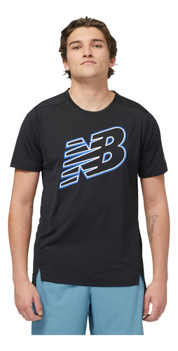 Remera New Balance De Hombre - Mt23224mib