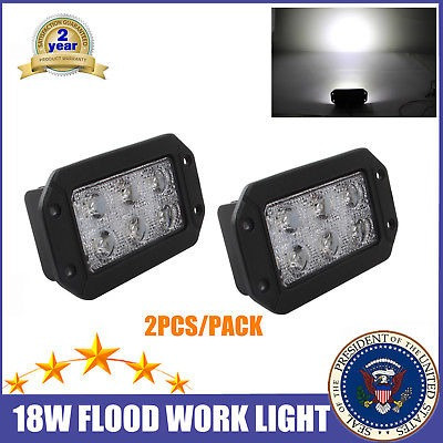 2x18w Led Flood Luz Viga Offroad Ras Niebla Conducción Drl C