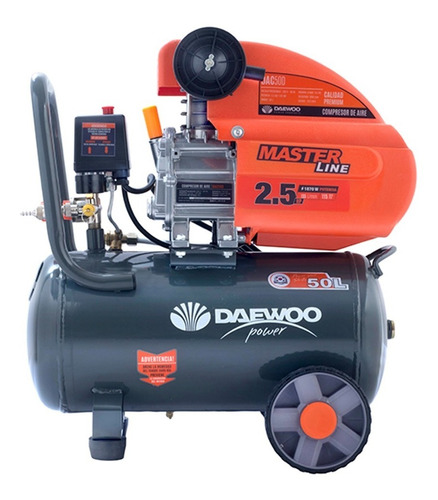 Compresor De Aire Daewoo 50 Litros 2.5 Hp Master Line 50l