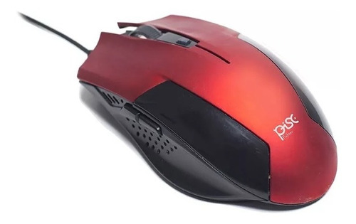 Mouse Gamer Fighter 6 Botões Pisc Vermelho