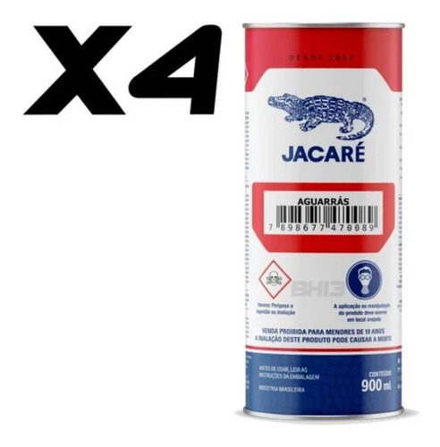 Solvente França Aguarras Jacaré 900ml 4 Und