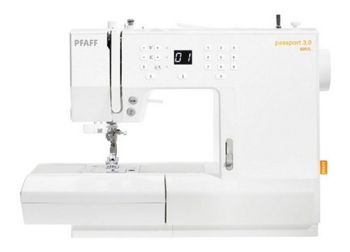 Máquina de costura máquina de costura pfaff passport 3.0 eletrônica - 100 pontos Pfaff Passport 3.0 portátil branca 127V/220V