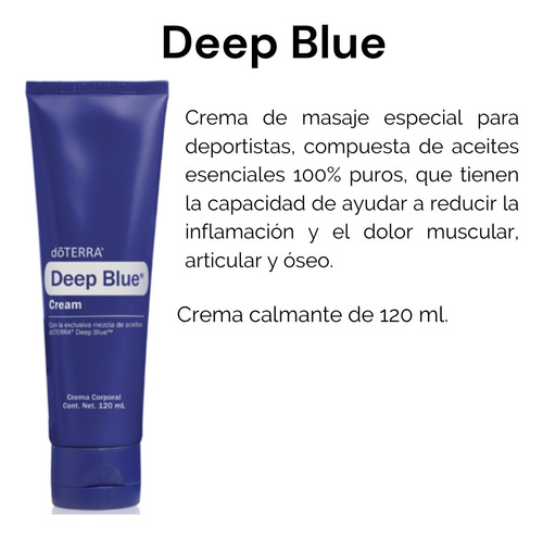 Crema Relajante Muscular Corporal Deep Blue Rub 120 Ml