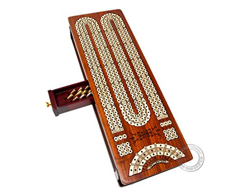 House Of Cribbage - Continuous Cribbage Board / Box Inlaid I