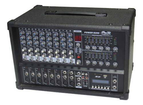 Consola Potenciada 8 Ch 800w Dsp Stereo Mp3 + Mic Pro Premi