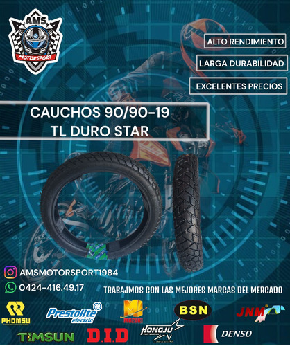 Caucho 90/90-19 Tl Duro Star 