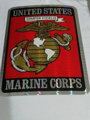  Marines Corps, Usmc. Sticker/ Calcomania. Original Usa. 