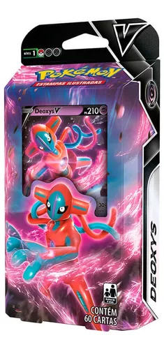 Box Pokémon Deoxys Vmax E V-astro + Baralho Original Copag