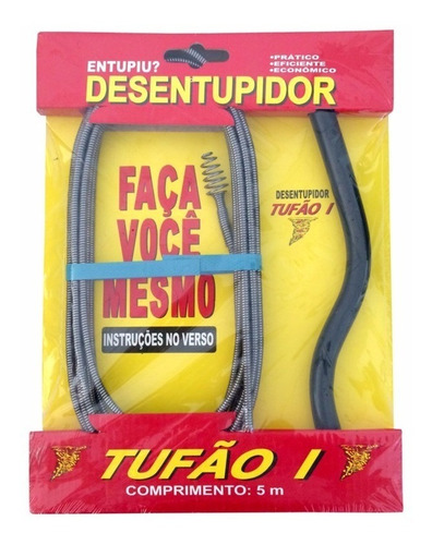 Desentupidor 5 Metros Tufão I + Luva G Neoprene Látex