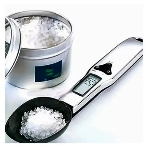 Colher Digital Lcd Dosador Medidor Balança Precisão Cozinha Cor Branco