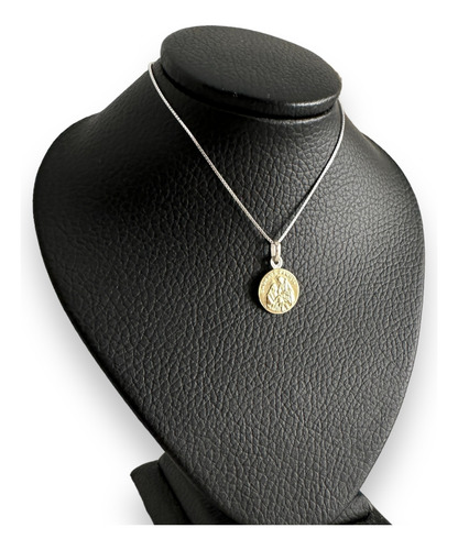 Cadena Dije Sagrada Familia Plata 925 Oro 18k Mujer Niño